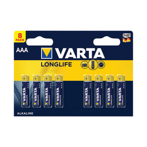 Varta Longlife AAA Battery (Pack of 8) 04103101418