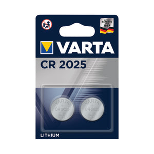 Varta CR2025 Lithium Coin Cell Battery (Pack of 2) 06025101402