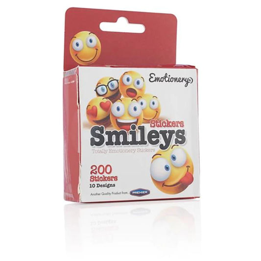 Roll 200 Stickers - Smiley Faces