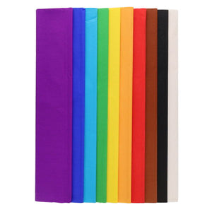 Icon 10 Pack Assorted Crepe Paper 50cm x 2m