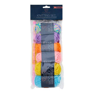 Sew & Sew 18G Wool Knitting Set of 6 - Pastel Colours