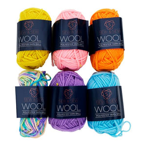 Sew & Sew 18G Wool Knitting Set of 6 - Pastel Colours