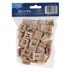 Clever Kids Wooden Letter Tiles Pack of 100