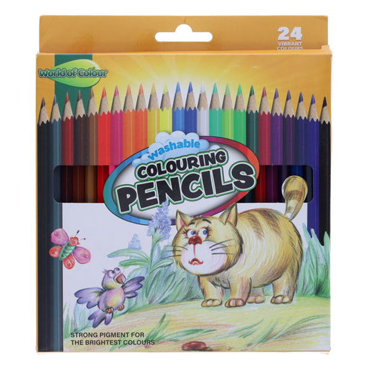 World of Colour 24 Full Size Colouring Pencils