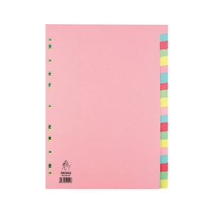 A4 Manilla Divider 20-Part Pink with Assorted Tabs WX01517