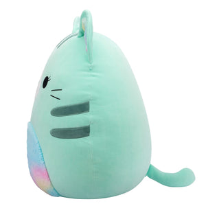 Squishmallows 20 Inch - Corinna Teal Cat with Tie-Dye Fuzzy Belly