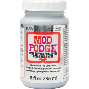 Mod Podge Mega Glitter Silver 8oz/236ml