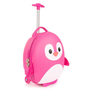 Boppi Tiny Trekker Suitcase Pink Penguin