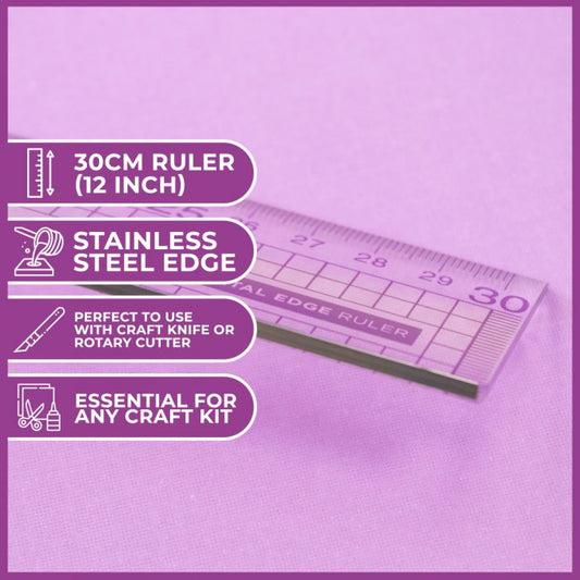 Crafter's Companion Metal Edge Acrylic Ruler (30cm)