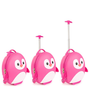 Boppi Tiny Trekker Suitcase Pink Penguin