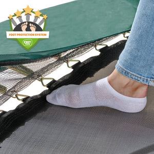 Exit Classic Ground Trampoline 244X427Cm Green