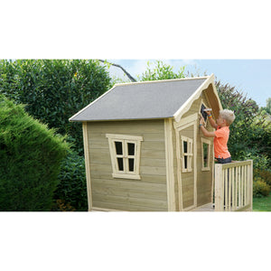 EXIT Crooky 300 Wooden Playhouse - Grey Beige