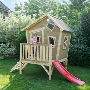 EXIT Crooky 300 Wooden Playhouse - Grey Beige