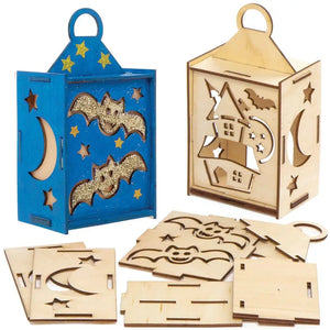 Halloween Wooden Lantern Kits (Pack of 3)