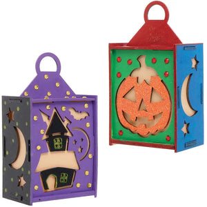 Halloween Wooden Lantern Kits (Pack of 3)