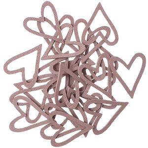 WOODEN HEART OPEN - ROSE GOLD (24 PCS)