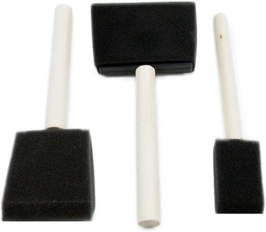 Wood Hand Foam Brush Set Of 3