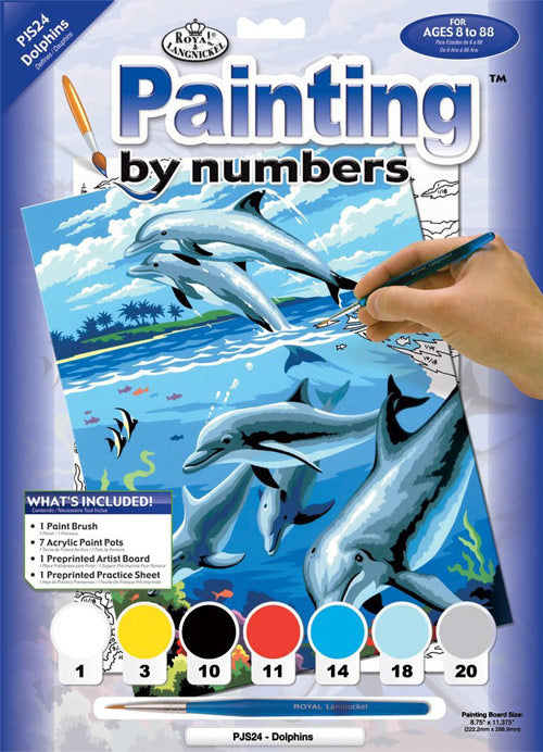 Paint By Numbers Junior Small Dolphins