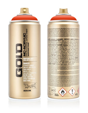 Montana GOLD Spray Paint 400ml - Red Orange (G2090)