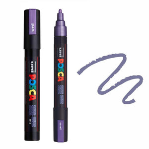 uni Posca PC-5M Medium Bullet Tip Paint Marker Metallic Violet