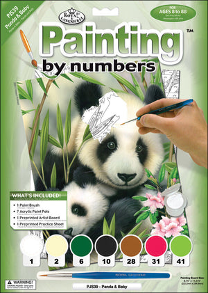 Paint By Numbers Junior Small - Panda & Baby