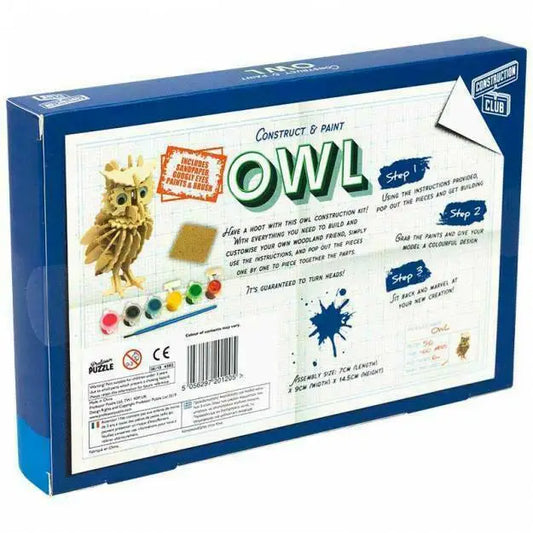 Owl Construction Kit & Paint Set