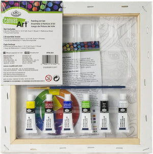 Unicorn Art Canvas Set With 6 Acrylic Paints