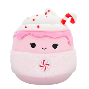 Squishmallows 7.5 Inch - Ethel the Pink Candy Cane Hot Chocolate