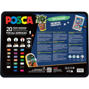 Posca Markers POP Colours - Tin Of 20