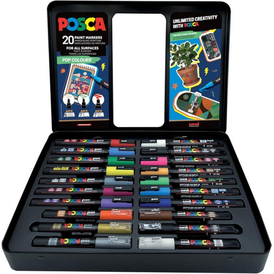 Posca Markers POP Colours - Tin Of 20