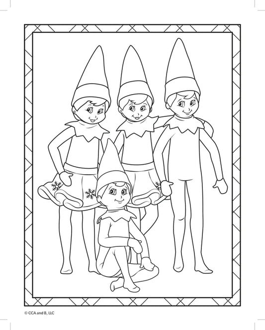 Elf on the Shelf Colouring Book