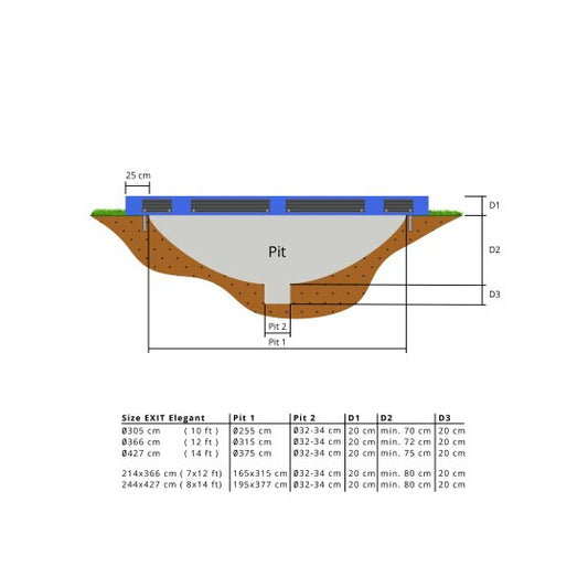 EXIT Elegant Ground 427 (14ft) + Safetynet