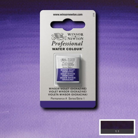 Winsor Violet Dioxazine Half Pan - S1 Professional Watercolour