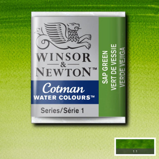 Cotman Watercolour Sap Green Half Pan