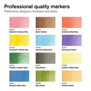 Winsor & Newton Promarker Watercolour 12 Set - Basic Tones