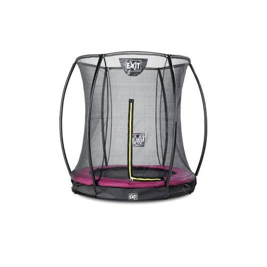 EXIT Silhouette ground trampoline ø183cm with safety net - pink