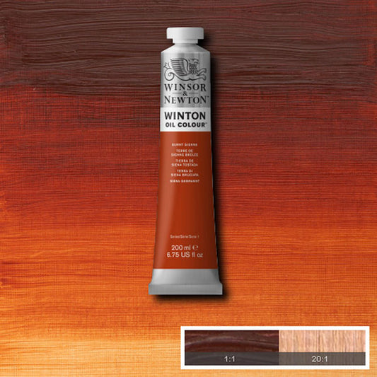 Winton Oil Colour Burnt Sienna 200ml