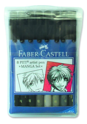 Pitt Manga Artist Pen Brush Set Of 8