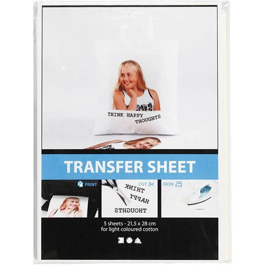 Transfer Sheet, transparent, 21,5x28 cm, for light