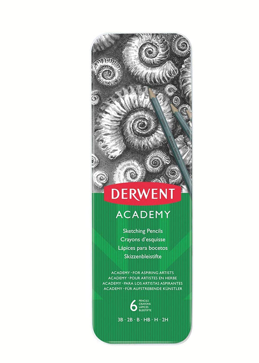 Derwent Sketching Tin Of 6 (6b-4h)