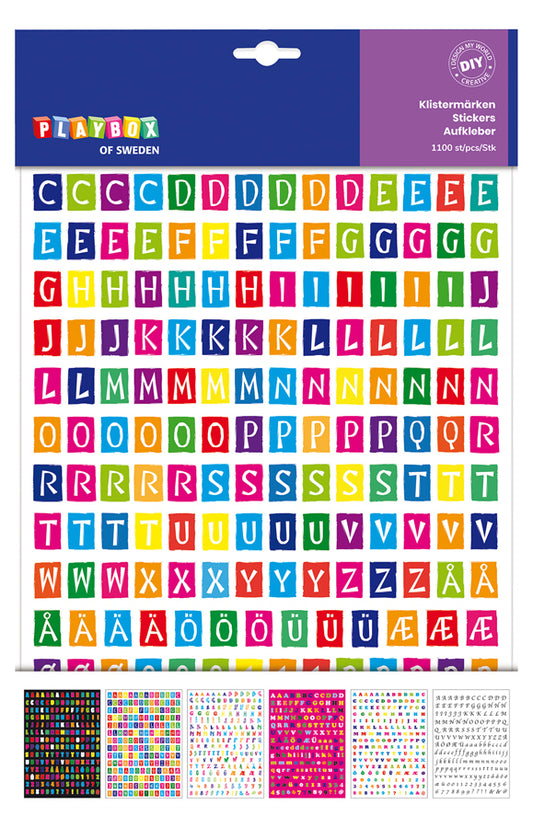 Sticker pad letters 6 sheets