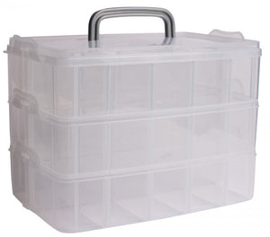 Plastic storagebox with adjustable compartments