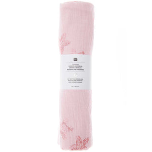 Crinkle Muslin Sakura Sakura pink, hot foil