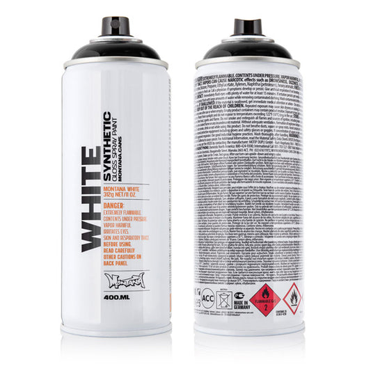 MONTANA WHITE S/PAINT 400ML-BLACK