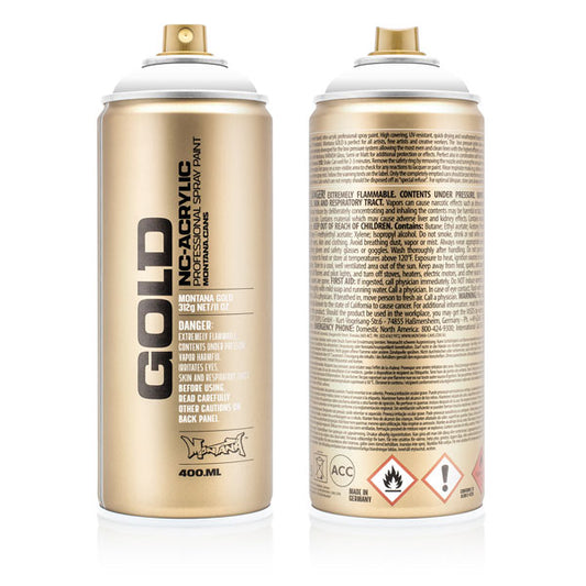 Montana GOLD Spray Paint 400ml - Shock White (S9100)