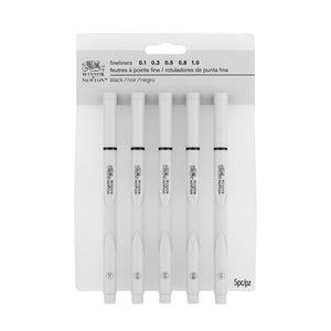 Winsor & Newton Black Fineliner Assorted Set x5