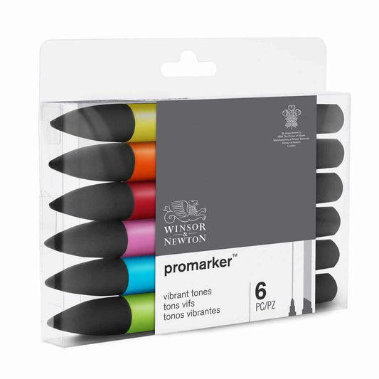 Winsor & Newton Promarker - 6 Vibrant Tones