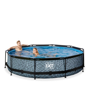 EXIT Frame Pool ø360x76cm (12v Cartridge filter)