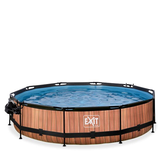 EXIT Frame Pool ø360x76cm (12v Cartridge filter