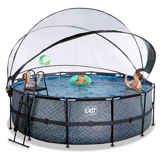 EXIT Frame Pool ø427x122cm (12v Sand filter)